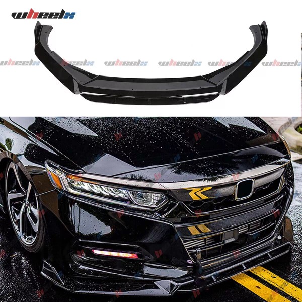 WheelX Gloss Black Front Bumper Lip Spoiler Splitter Protection For