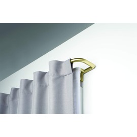 Umbra Twilight Double Curtain Rod Set – Wrap Around Design Ideal for Blackout or Room Darkening Panels, 88 to 144 Inches, Gold