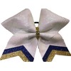 Glitter Cheer Bow White