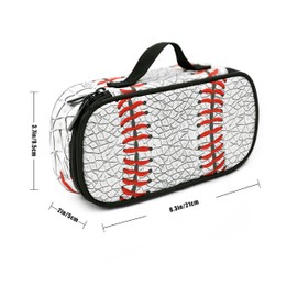 Droerfes Baseball Pencil Case Pencil Pouch Large Capacity Pen Bag School Office Organizer Stationery Storage Box For Girls Boys Teen Kids