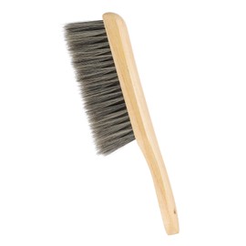 PATIKIL 13" Wood Hand Broom Brush, Soft Nylon Bristles Dust Brush with Handle for Multi-Surface Cleaning, Gray