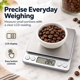 Digital Pocket Scale for Everyday Weighing – 3000g Capacity with 0.1g Resolution and LCD Display