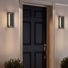 tewei 2 Pack Modern LED Outdoor Wall Lights, Black Exterior