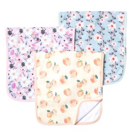Copper Pearl Baby Burp Cloth Large Absorbent 3 Pack Gift Set Girl "Morgan", 4 Ounces