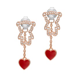 Emporio Armani Women's Stainless Steel or Semi Precious Stone Push Back Earrings, Brass, No Gemstone