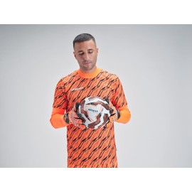 uhlsport Football Resist Synergy Football Ball for Artificial Grass and Hard Court, White/Black/Fluo Orange, 5