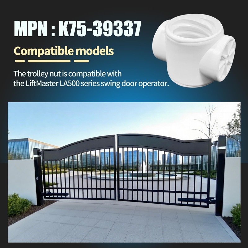 2 Pcs K75-39337 Kit Trolley Nut Compatible with Liftmaster LA500