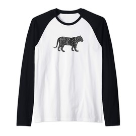 Leopard Distressed Print - Vintage Leopard Raglan Baseball Tee