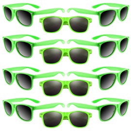 ASTARON 12 Pack Party Sunglasses Bulk Neon Party Favors for Beach Wedding Party Pool Party Supplies, Green