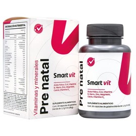 Smart Vit Vitaminas y Minerales Pre Natal Mujeres 30 capsulas Suplemento alimenticio Bio Caps Mexico                                                  