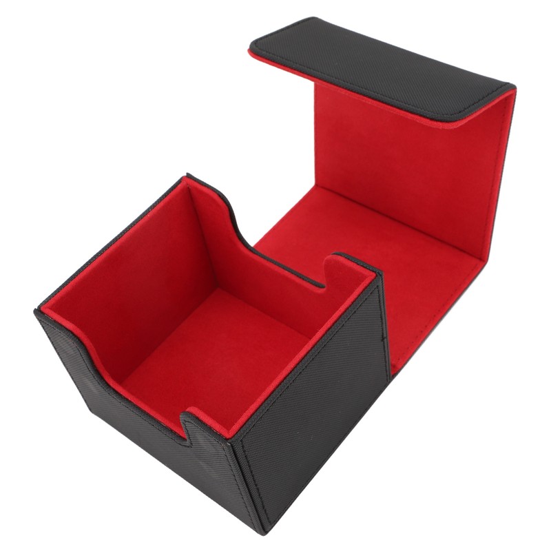 Card Storage Box Multipurpose Large Capacity Flip Side Insert PU