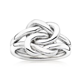 Ross-Simons Italian Sterling Silver Double Love Knot Ring. Size 8