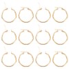 UNICRAFTALE 12 Pairs 18K Gold Plated Stainless Steel Huggie Hoop