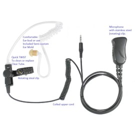 Pryme SPM-1399-A 1-Wire Surveillance Earpiece Kit for Cellphones + Tablets