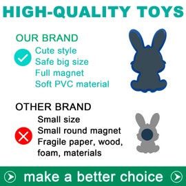 Cute Fridge Magnets for Toddlers 1-3, Large Size Refrigerator Magnets for Kids, Durbale Farm Animals Toddler Magnet Toys, Full Back Magnetic, Gift for Baby