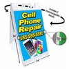 Cell Phone Repair (24" X 36") Standard A-Frame Signicade, Includes