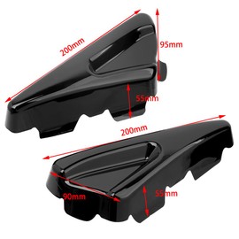 Baohatsu Motorcycle Tank Side Frame Cover ABS Plastic Side Cover for 12-17 VRSCF MUSCLE VROD NIGHTROD SPECIAL MODEL VIBIT BLACK