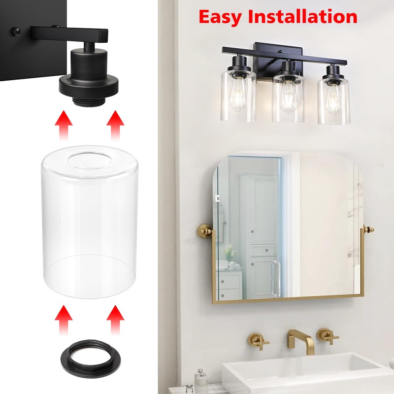 Ascher E26 Lamp Shade Rings, Threaded Socket Rings, 2 Pcs