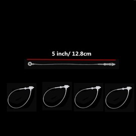 5 Inch Plastic Fastener Hang Tag Snap Lock, 5" Clear Pin Security Loop for Retail Store Clothing, Price Tags or Clothing Tags Accessory (3000 Pack)