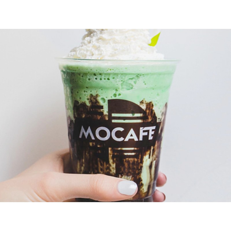 MOCAFE Peppermint Mocha Frappe Mix, Blended Iced Coffee Powder, Chocolate