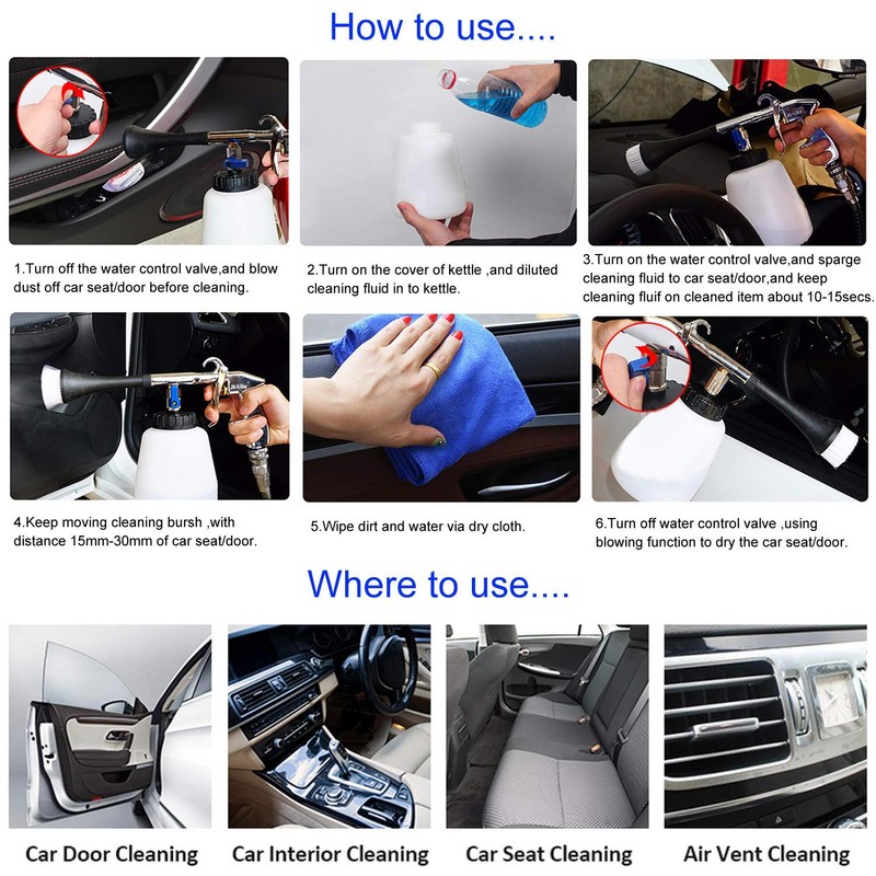 Exleco Car Interior Cleaning Gun / Wash Gun / Compressed