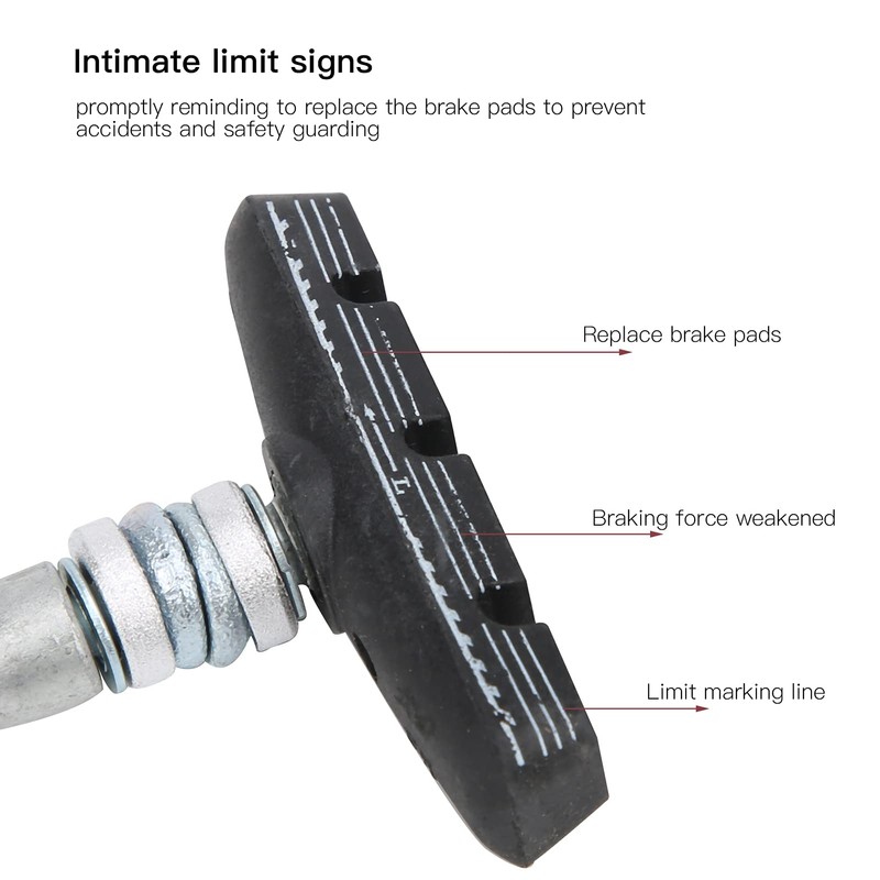 Bicycle Brake Pads, 1 Pair 55 mm Arc-shaped Foldable Bicycle