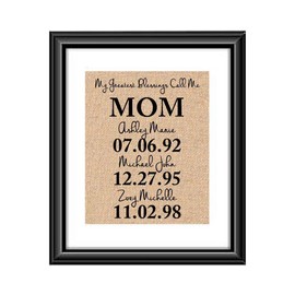 Mothers Day Gift for Mom | My Greatest Blessings Call Me Mom Burlap or Cotton Print | Gifts for Mom | Mother Gift | Birthday gift for Mom | Christmas gifts for Mom from Daughter