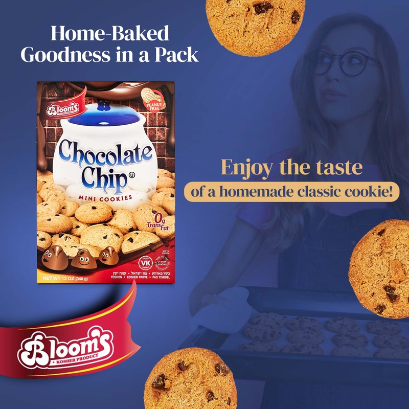 Bloom's Mini Chocolate Chip Cookies - Mini Cookies for On-the-Go