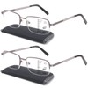Premium 2 PACK Durable Progressive Multifocus Reading Glasses for Men