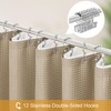 Craidlela 3 in 1 Shower Curtain Set, Beige Waffle Shower