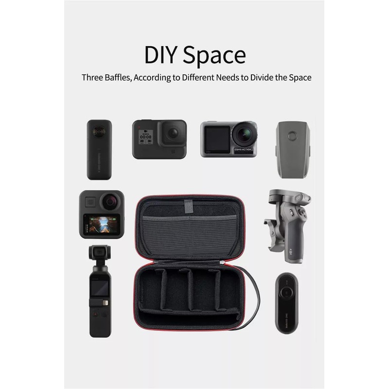 Telesin Multifunction Waterproof Expandable Hard Shell Portable Storage Bag Carrying