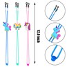 SKYCOOOOL 24 PCS Kids Glasses Strap Rainbow Unicorn Adjuster Anti-slip