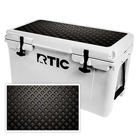 MightySkins (Cooler Not Included) Skin Compatible with RTIC 45 Cooler Lid (2017 Model) - Black Wall | Protective, Durable, and Unique Vinyl Decal wrap Cover | Easy to Apply | Made in The USA