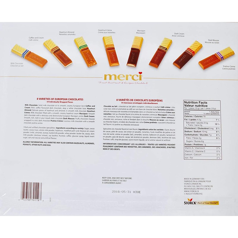 Merci Finest Assortment of European Chocolates. 675grams / 23.8 ounce