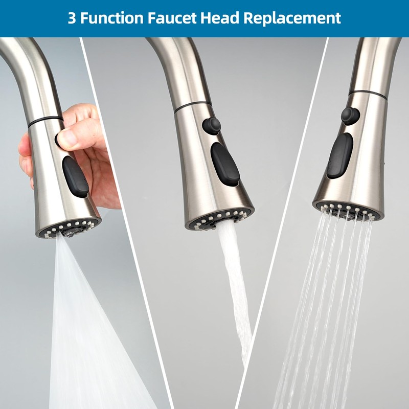 Universal Kitchen Faucet Head Replacement with 15 Adapter Kit Compatible