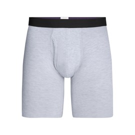 MeUndies – Men’s Long Boxer Briefs with Fly – 9” Inseam with Breathable and Comfortable Tencel Micro Modal Fabric Heather Grey