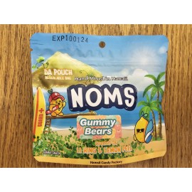noms Hawaii Fresh Sealed NOMS Li Hing Lemon Peel Snacks 1.8 Oz Gummy Bears 2 Packs