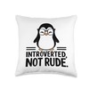 Introverted not rude Ice Breaker for Introverts Throw Pillow