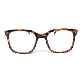 The Miami Square Reader Reading Glasses, Plastic Squared Style Eyeglasses for Men and Women + 3.00 Brown Tortoise
