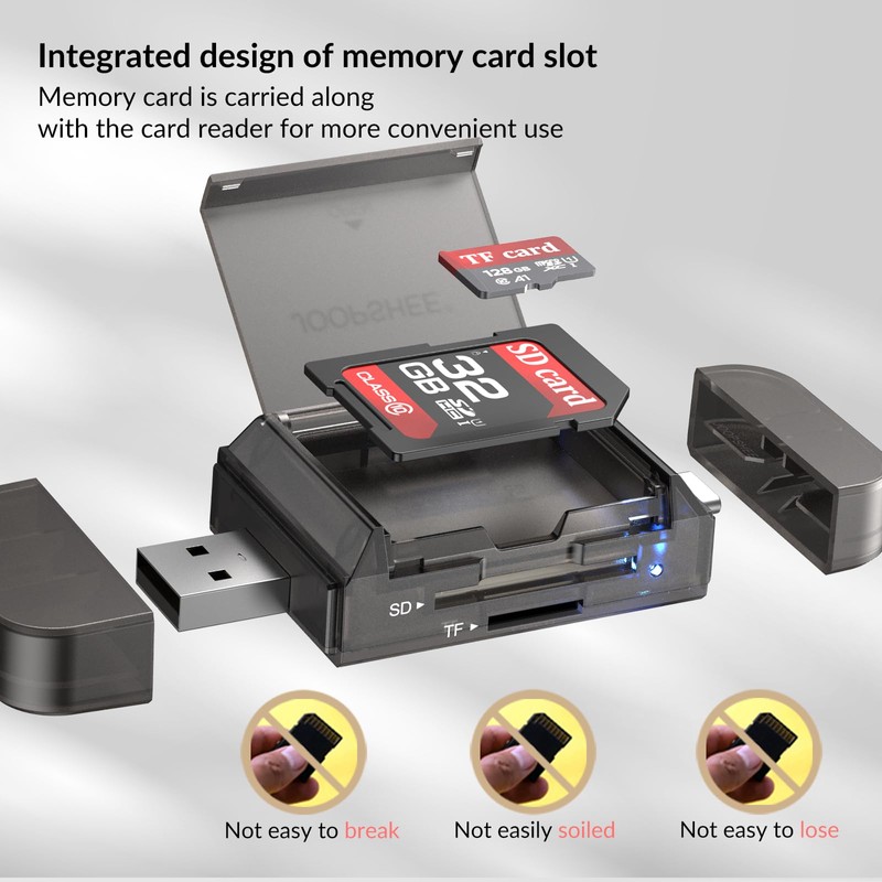 JOOPSHEE SD Card Reader,USB C to Micro SD Memory Card