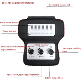 ZKTOOL 6 Channel Car Chassis System Ears Electronic Stethoscope Diagnostic Kit with Headphones, Electronic Ears Automotive, Engine Noise Finder Sound Detector Tester Tool Set