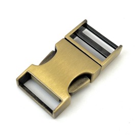 VersaKits 2 Pcs 3/4 Inch Side Release Buckles Brass Zinc Alloy Metal Quick Release Buckles Adjustable Lock for Strap Backpack Webbing Belt Pet Collar Leash