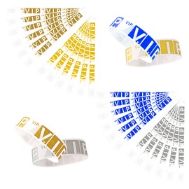400 Pieces Event Bracelets, Colourful VIP Bracelets, Paper Bracelets, Coloured Paper Bracelets, Used for Event Entry, Graduations (4 Colours)