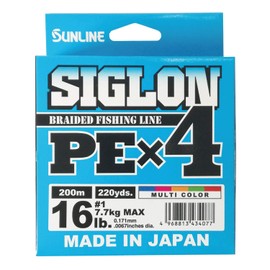 Sunline PEx4 Line Sigron PEx4 668.4 ft (200 m) 5 Colors, No. 1 16LB, J