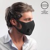 NUÜR 2pcs Fabric Reusable Face Mask, with Air Valve and