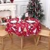 LuxFocus Round Tablecloth Christmas Decoration, Waterproof Tablecloth for Dining Room,