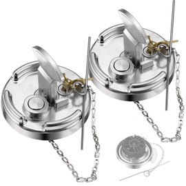 2 Pack 4" Locking Diesel Fuel Cap, Aluminum Lever-style Fuel Tank Cap with Key Compatible with 1972-2017 Peterbilt 330, 379, 389, 579 Trucks, OE# 11-04859-100, 11-04859-200, 572.1015, 600212