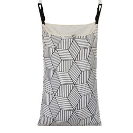 HDHYK Adjustable Space Saving Door Hanging Laundry Hamper Bag with Over Door Hooks for Dirty Laundry