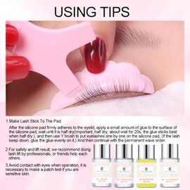 Eyelash Lifting #3 Nutrition + #4 Cleanser for Perm and Eyelash Wave, Nutrition Cleanser Lotion Replacement Bottle for Eyelash Lifting Lash Lift, 5 ml