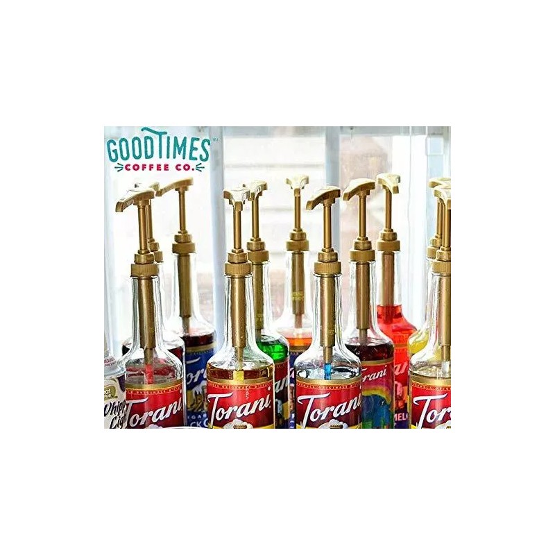 Good Times Coffee Co. Gold Coffee Syrup Pump for 750